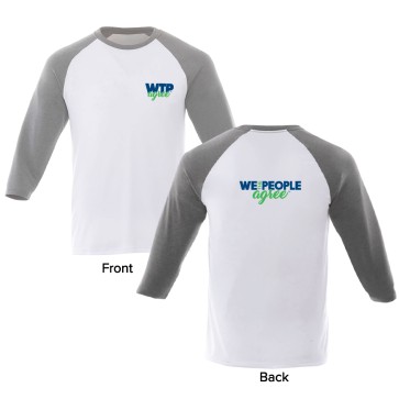 Classic 3/4 Sleeve Raglan Tee - Logo on Front & Back
