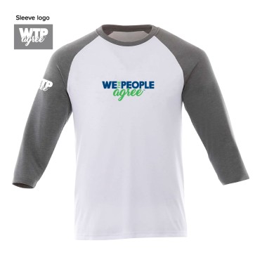 Classic 3/4 Sleeve Raglan Tee - Logo on Front & Sleeve