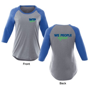 Classic 3/4 Sleeve Raglan Tee - Logo on Front & Back