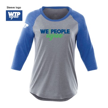 Classic 3/4 Sleeve Raglan Tee - Logo on Front & Sleeve